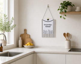 Verjaardagskalender beige strepen
