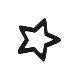 Magneet ster zwart 3 cm