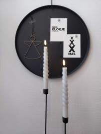 Led SWIRL wax dinerkaarsen met afstandsbediening 2 stuks wit