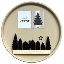 Taupe magneetbord rond 49,7cm