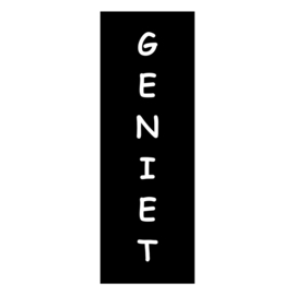 Tuinposter GENIET zwart 30 x 90cm