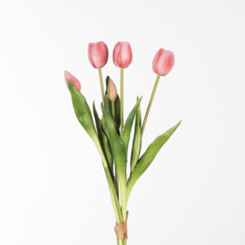 Bosje fuchsia tulpen real touch