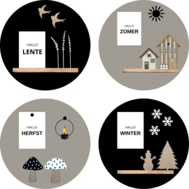 Magneetbord Taupe Rond 60 cm – Stijlvolle Wanddecoratie van Staal