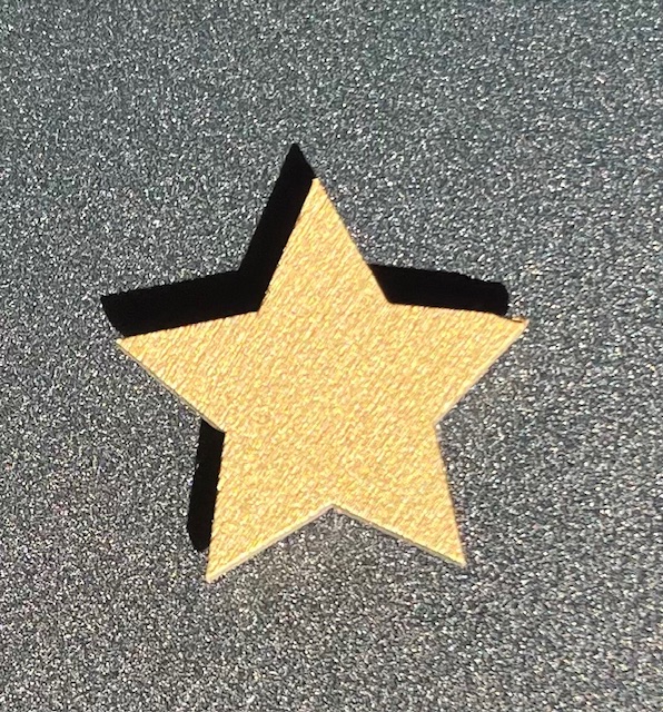 Magneet ster goud 3 cm