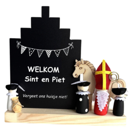 Huisje Sinterklaas zwart wit – sfeervolle decoratie voor Sinterklaas