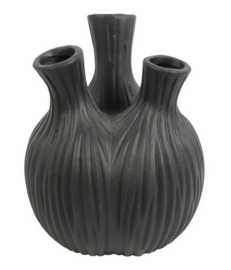 Zwarte stenen vaas – 25 cm
