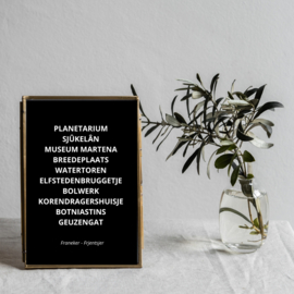 Poster Franeker zwart wit A3