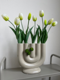 Vaas beige met 5 openingen