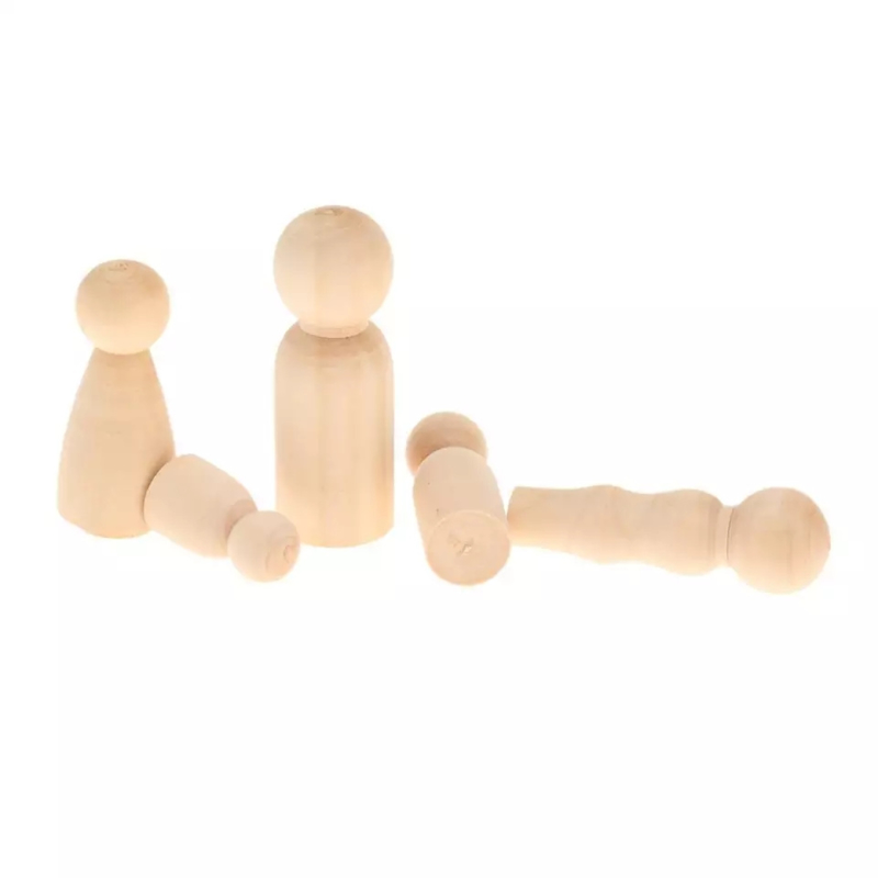 Poppetjes hout familie 5 stuks PEG DOLLS Mix&amp;Match Kdo