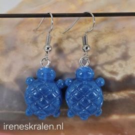 TU0041: Oorbellen met Schildpadjes DarkAqua