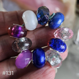 GMu 003: Set van 10 GrootGatKralen Acryl ( 4,8mm gat)
