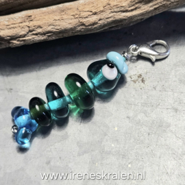 TU0065: Hangertje/Sleutelhanger Visje homemade glaskralen