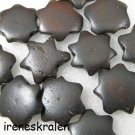 GB 146: Kralen Been Ster Natuurprodukt, 18mm