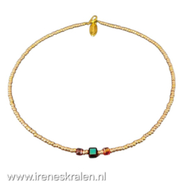 RD 0010: Ketting goudkleur en rood
