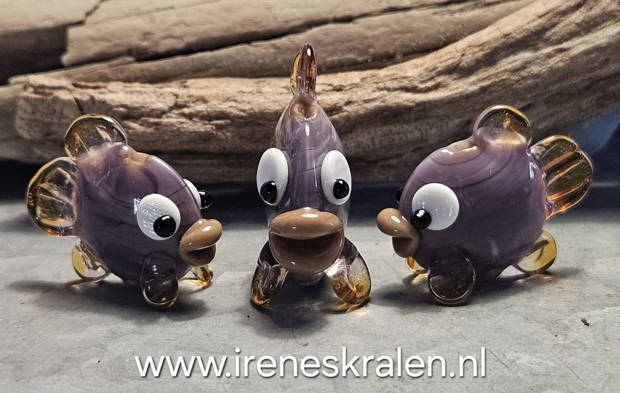 IKPR0025: Set van 3x Vissen Paars