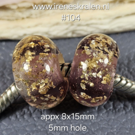 IKPR0311: Set van 2x GrootGatKraal LightAmethist (5mm gat)