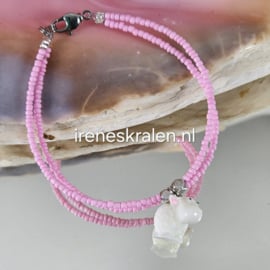 RZ 0023: Armbandje Roze met Schaapje