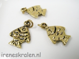 Gd/Br 460 Bedel Visje, metaal oudgoud, 13x17mm