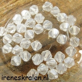 Gwit 923 Kristal Konisch geslepen/Toupille, 6mm, Chrystal