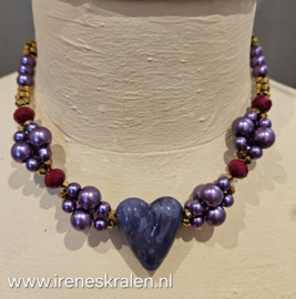 PRS 0015: ParelKetting Paars/Donkerrood