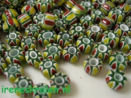 GG 104  Leuk chevron-kraaltje 6x5mm * #India Lampwork#