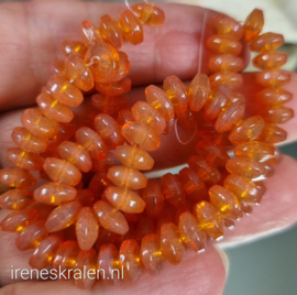 GO 001: Kleine Spacer Oranje, ca 3x6mm