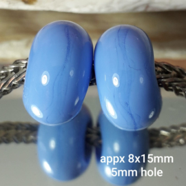 IKBL0502: Set van 2x GrootGatKraal Periwinkle, ca 8x15mm