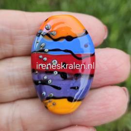 IKMC0004: Grote Kraal Plat Ovaal, ca 37x25x8mm