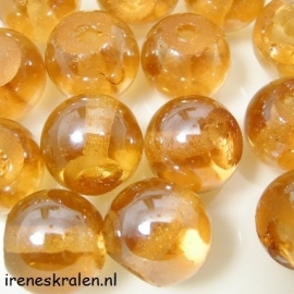 GO 59 Grove kraal rond zalmkleur, mooie glans, 14mm