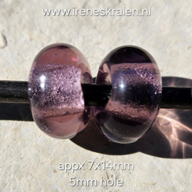 IKPR0031: Set van 2x GrootGatKraal LightAmethist (5mm gat)