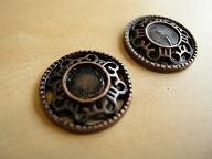 Koper 700 Hanger/bedel metaal Rond, 18mm (7mm plaksteen)