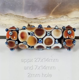 IKOR000: Set OranjeRood met metallic bumps