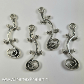 BDM 0013: Bedel Salamander zilverkleur, ca 29mm