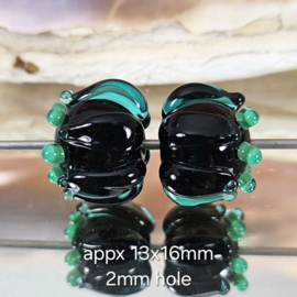 IKGR0027: DuoSet Buds/BloemKnoppen, ca 13x16mm