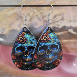 TU6070: Fun Oorbellen Skulls Halloween Lichtgewicht
