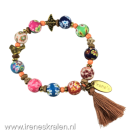MU 000b: Armbandje vrolijke kleurtjes, ca 19cm