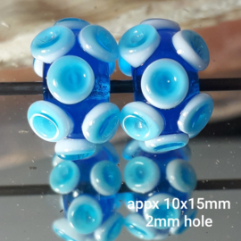 IKOC0001: DuoSet Octopus Aqua, ca 10x15mm