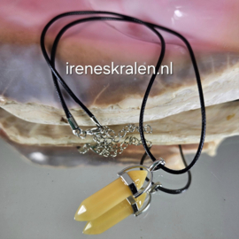 OR 0024: Zwarte Ketting met hanger glas