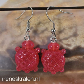 RZ 0021: Oorbellen met Schildpadjes Roze