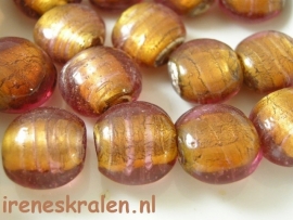 GB 800  Disc zilverfolie medium topaz, 15mm #India Lampwork#