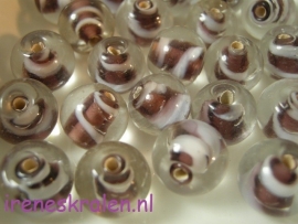 Gprs 007 Rond Inside Color Swirl, 12mm  #India Lampwork#