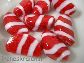 Grd 007 Kraal onregelmatig langwerpig "partje", 27mm #India Lampwork#