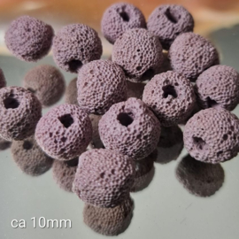 Gprs 018: LavaKralen LilaPaars, ca 10mm, ca 2.5mm gat