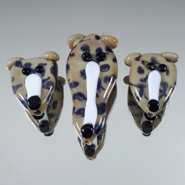IKBR0240: Set of 3 Dogs GreyHounds DoubleSided, appx 35mm and 19mm