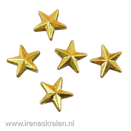 Gd 019: Kraal metaal Ster, ca 13x12mm