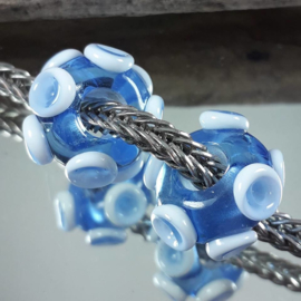 IKBL0036: Set van 2x Octopus MiddenBlauw, ca 8x15mm