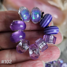 Gprs 027: Set van 10 Acryl GrootGatKralen (gat 4,8mm)
