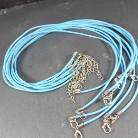 BasisKetting Leer 2mm AquaTurquoise, ca. 45cm