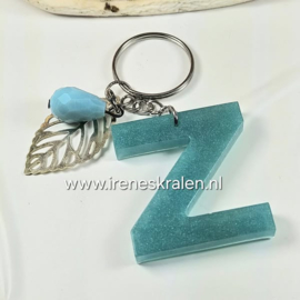SleutelHanger Turquoise met letter Z