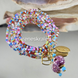 RZ 0008: Schattig Armbandje met Lampwork GlasKraal